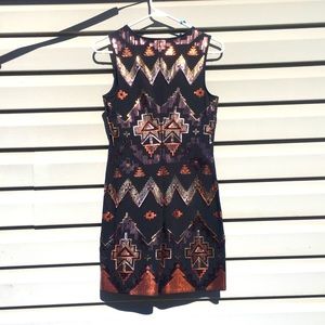 Copper and Black Express Mini Dress - Size s/small